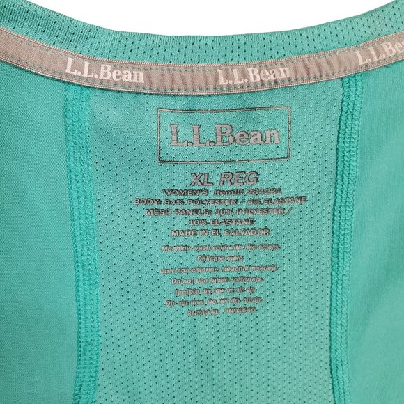 LL Bean Womens Size XL Shirt Activewear Stretch Mesh Breathable Vented Aqua - Picture 6 of 8